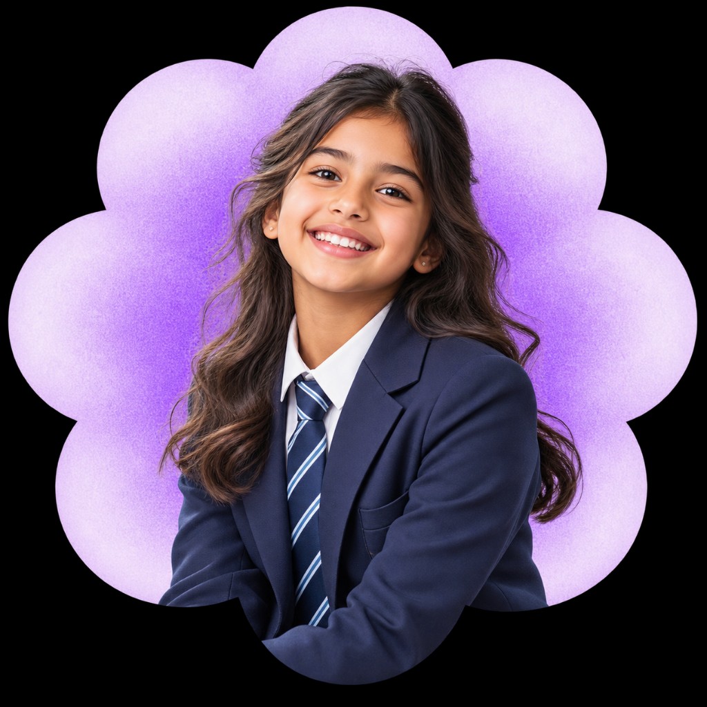 School student portrait in a Mogra gallery